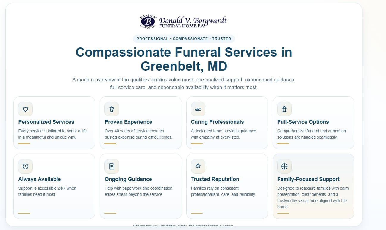 compassionate funeral services in Greenbelt, MD