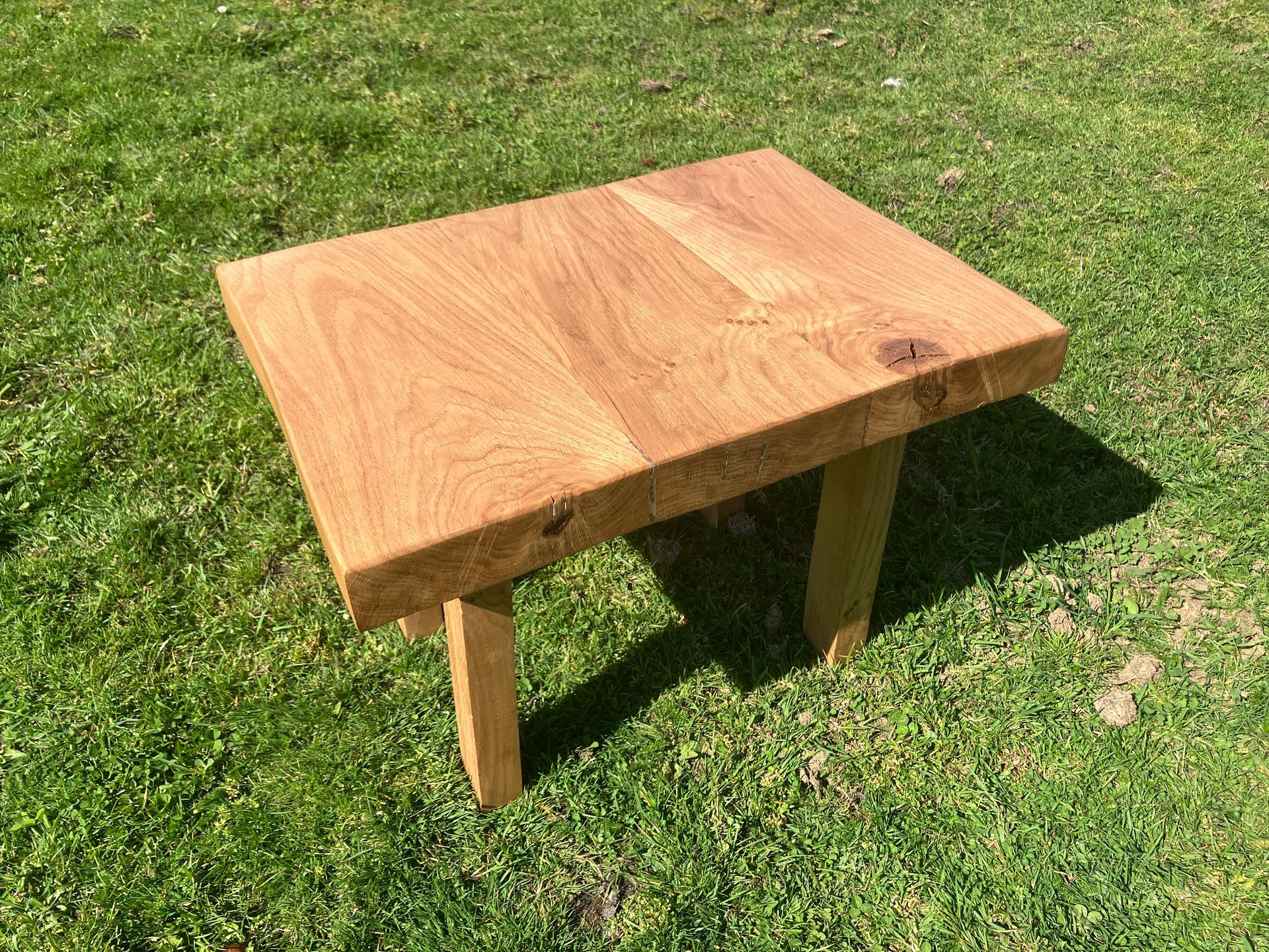 Oak coffee table wooden legs