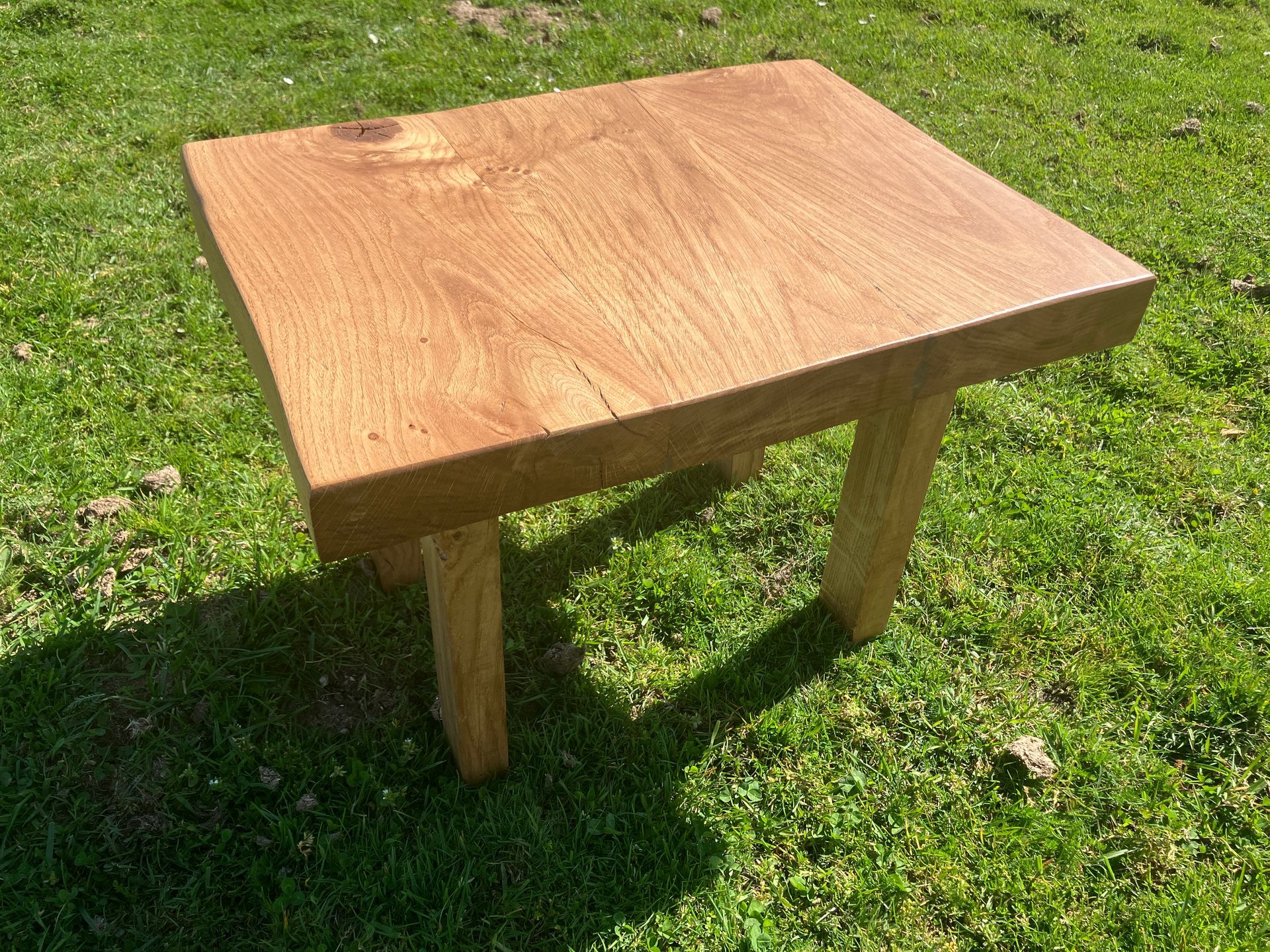 Oak coffee table wooden legs