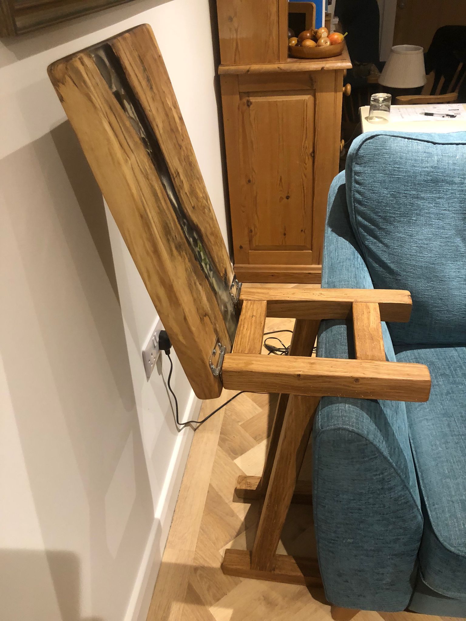 A custom made memorabilia resin table