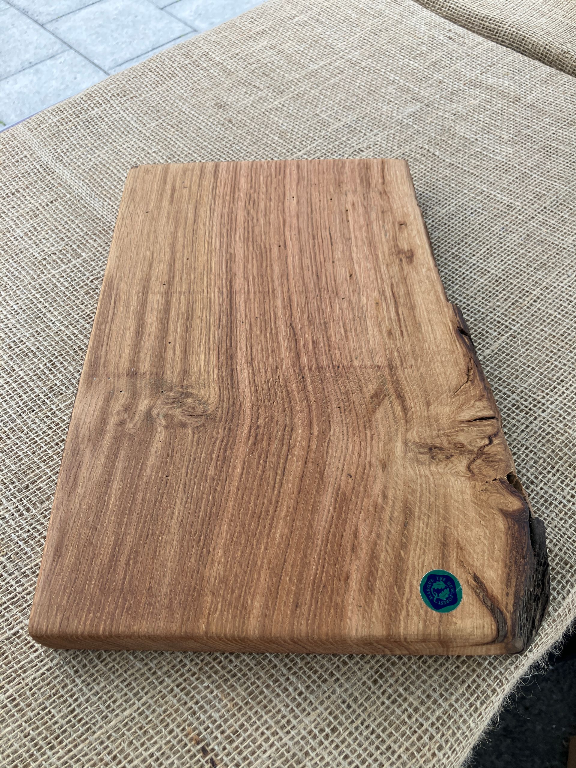 Oak Live Edge Serving Board