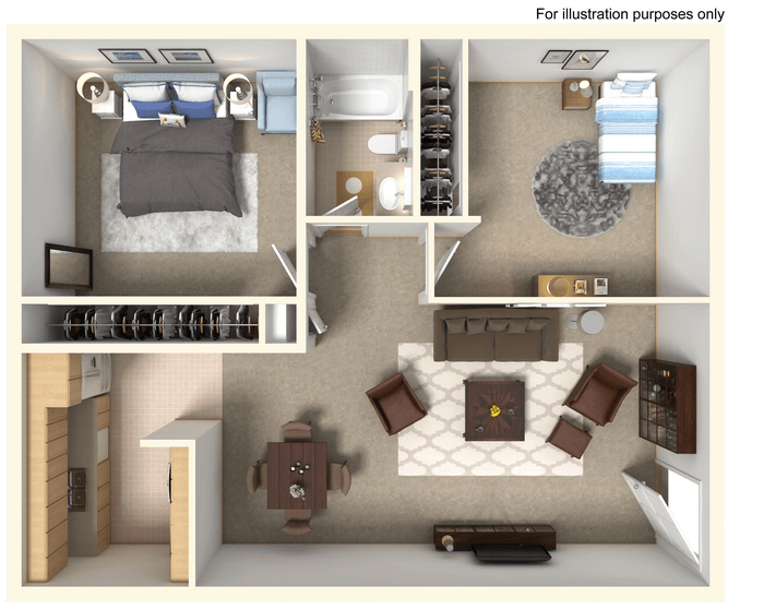 two bedroom floor plan