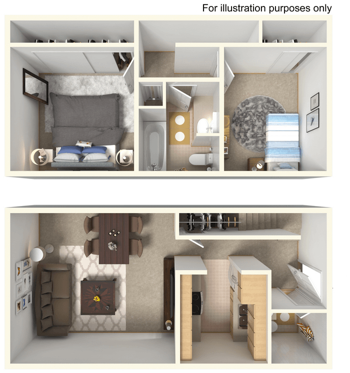 two bedroom floor plan