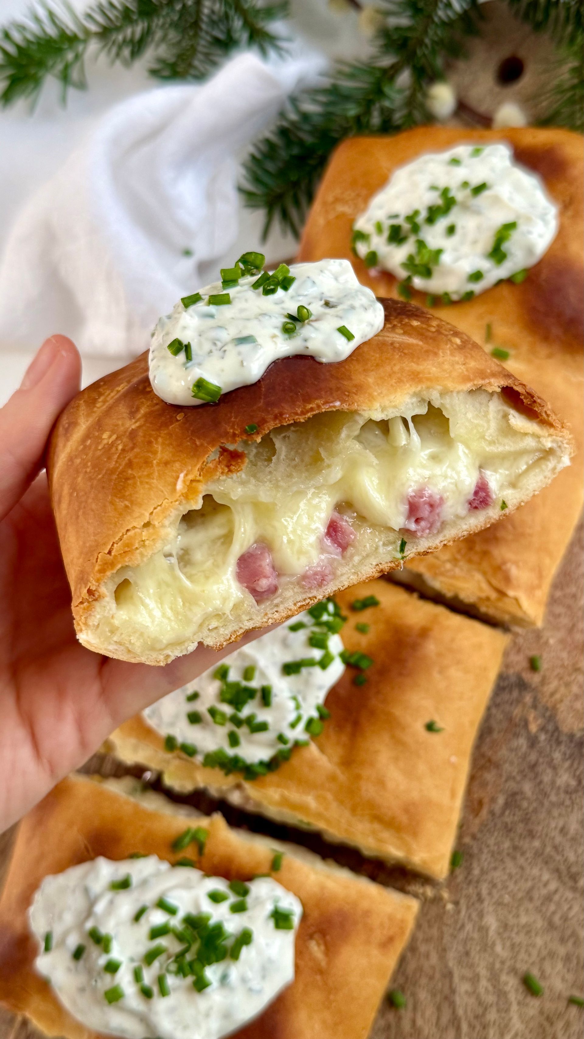 Selbst gemachtes Handbrot wie vom Weihnachtsmarkt