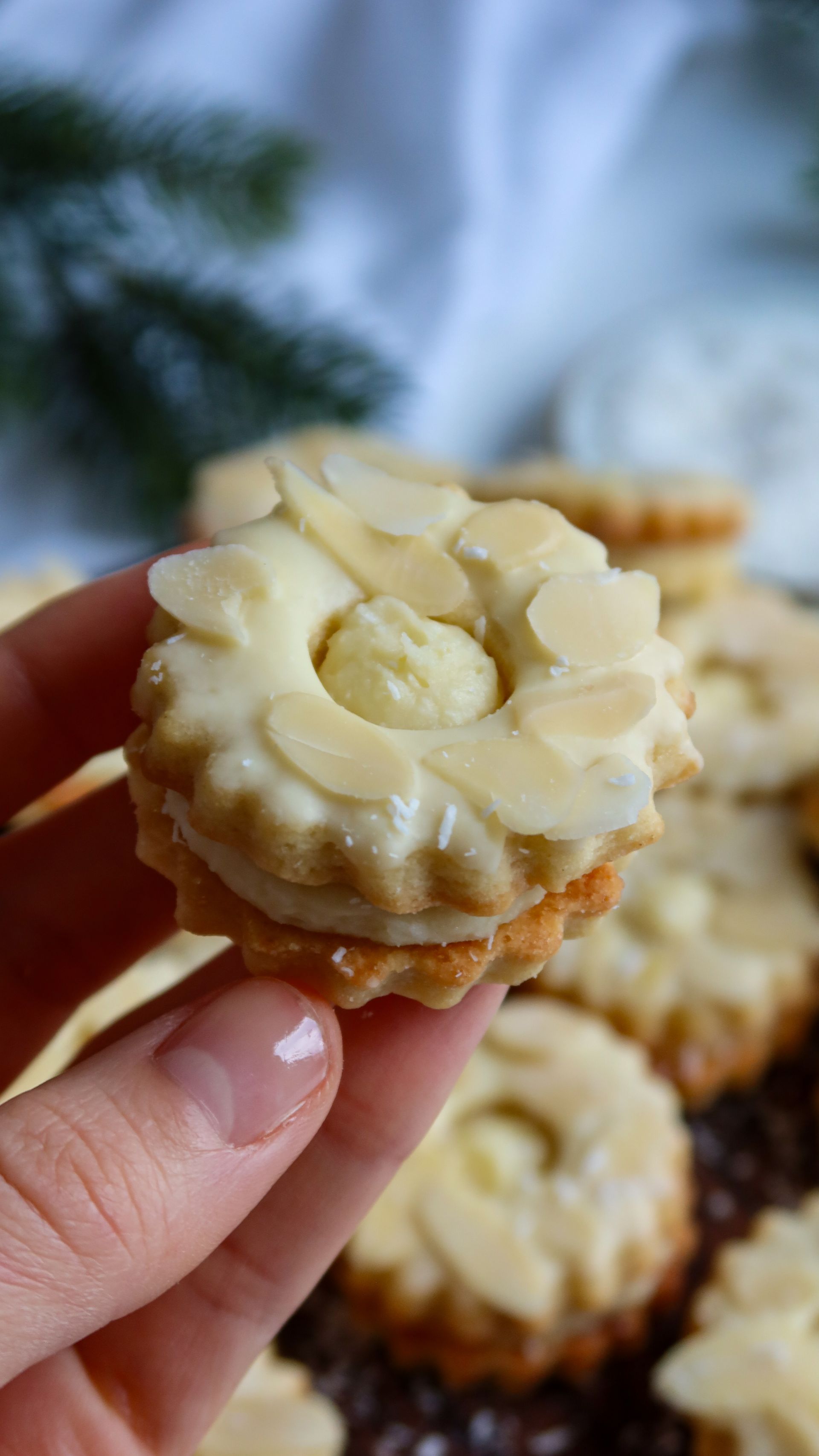 Einfaches Plätzchenrezept mit einer Kokos-Ganache