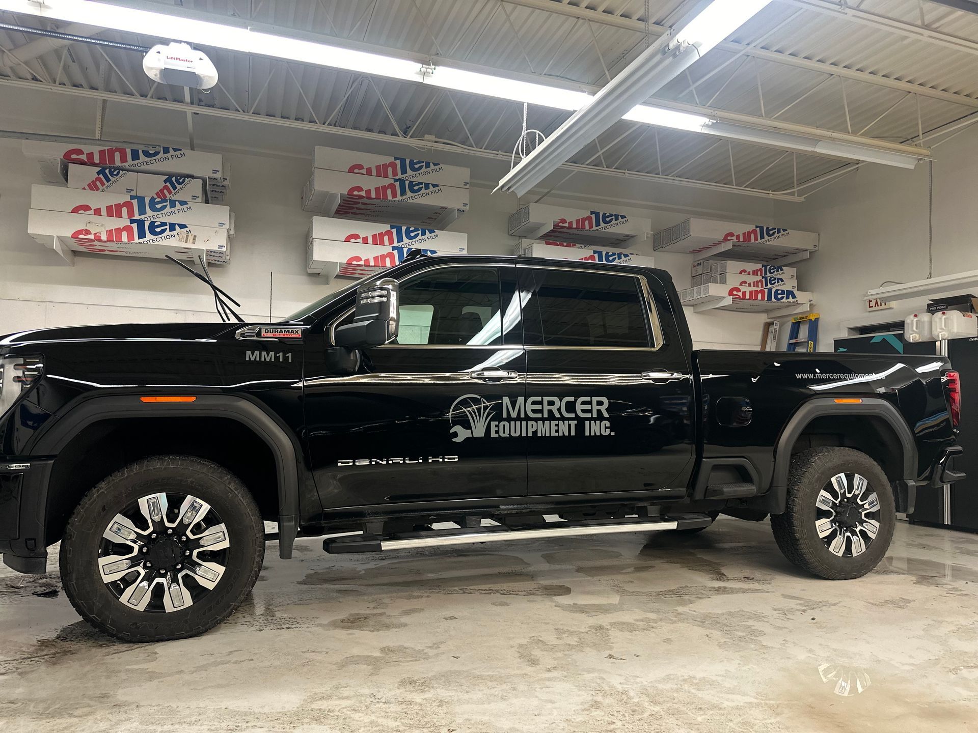 Black pickup truck with 