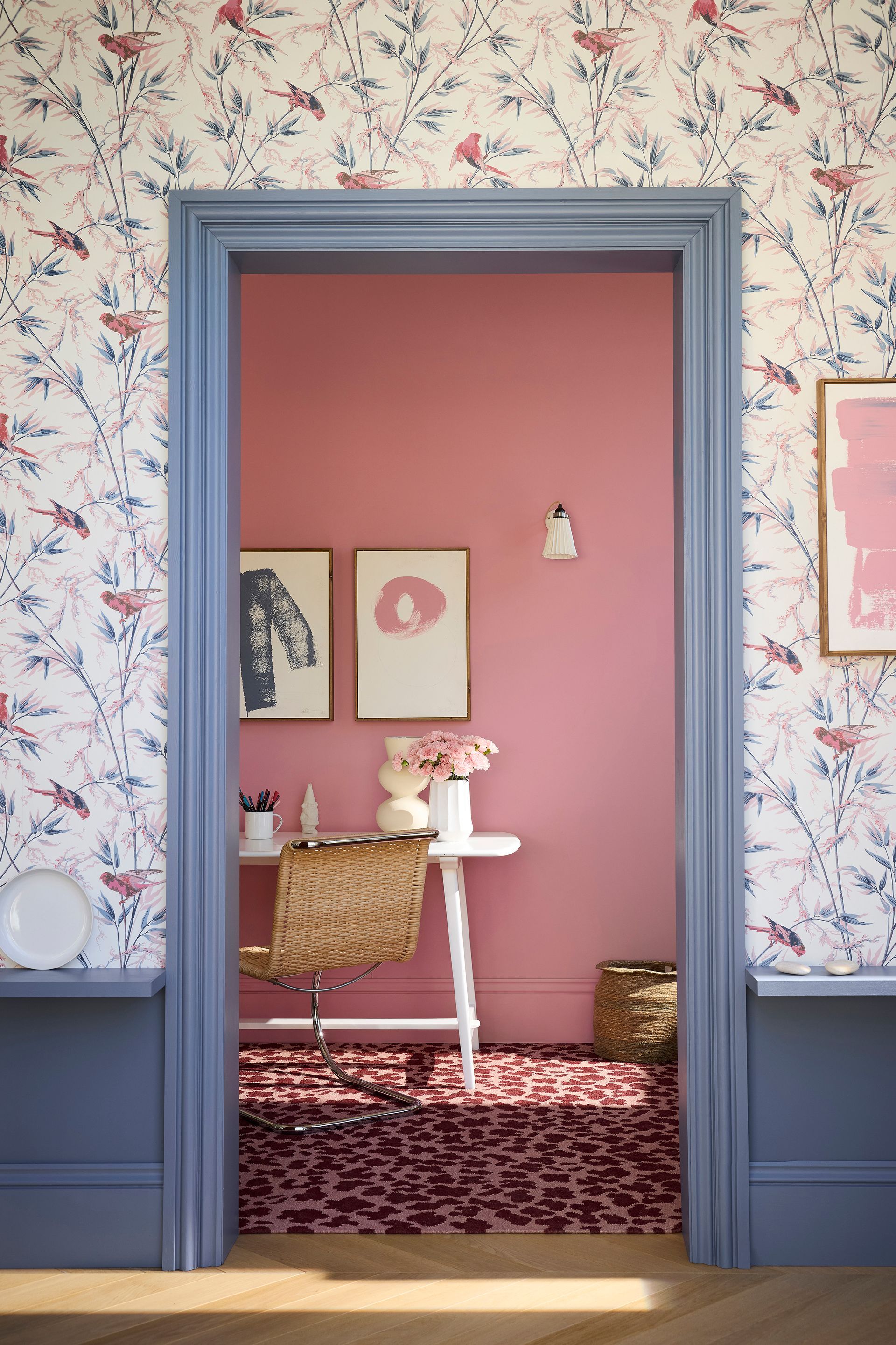 Little Greene - Floss 349. Juniper Ash 115. Great Ormond Street - Carmine