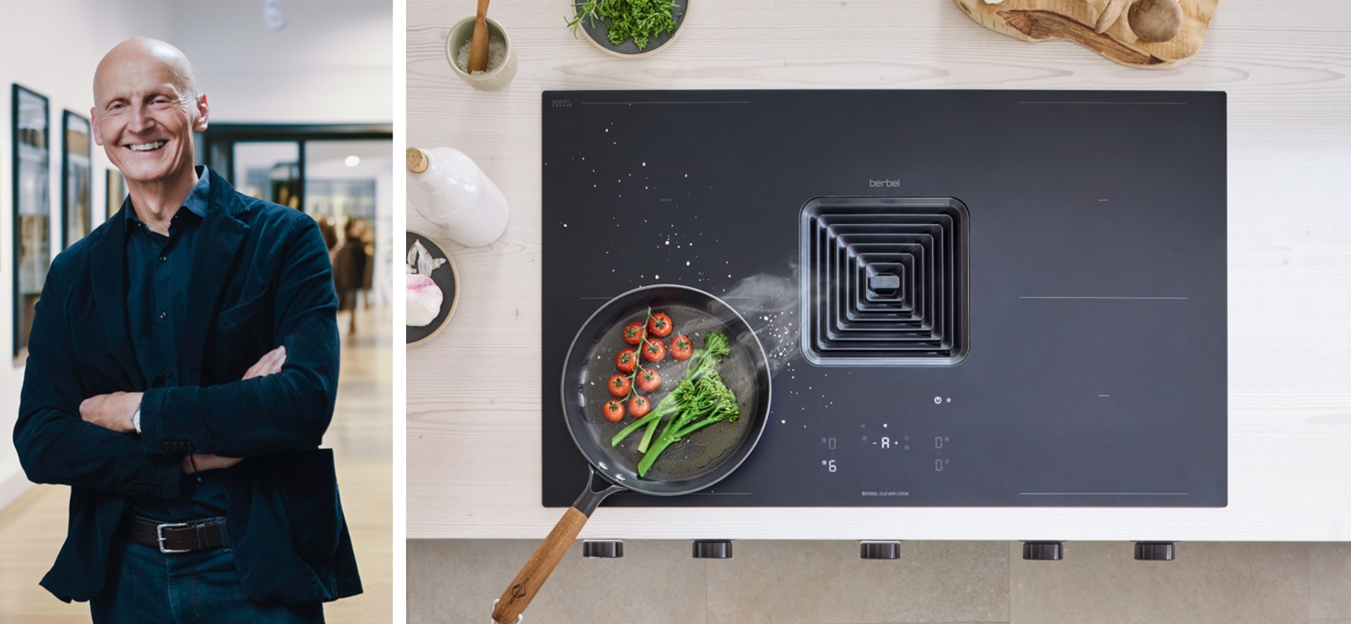 berbel Downline Advance matzwart topview koken