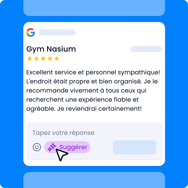 A screenshot of a google review for gym nasium in french