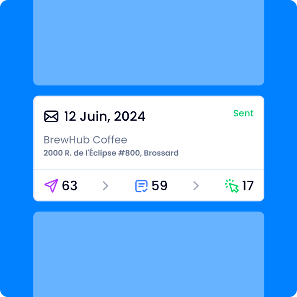 A phone screen shows a message from brewhub coffee