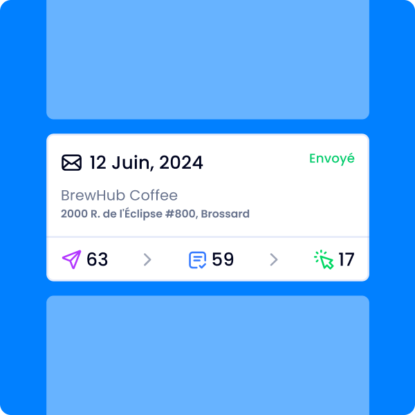 A phone screen shows a message from brewhub coffee