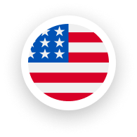 The american flag is in a circle on a white background.