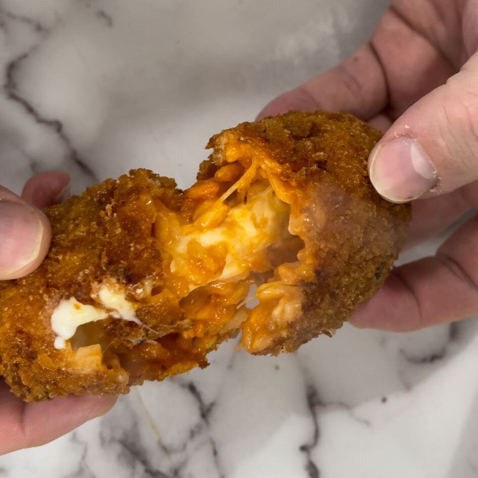 supplì al telefono con mozzarella filante