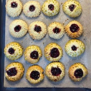 Un mucchio di biscotti uno sopra l'altro