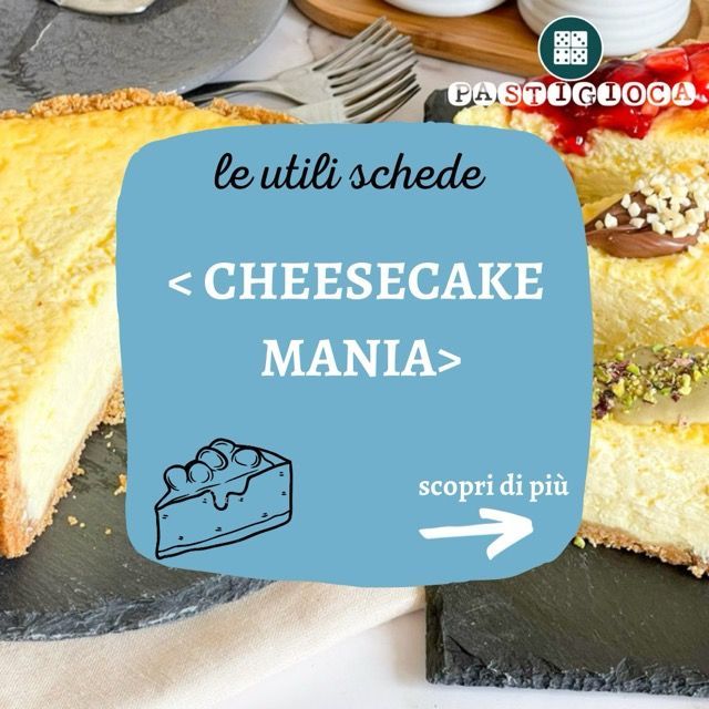 Una pubblicità per la cheesecake mania mostra una fetta di cheesecake