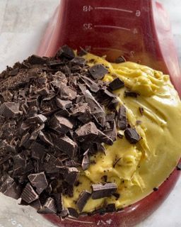 Gocce di cioccolato nell'impasto al posto dei canditi