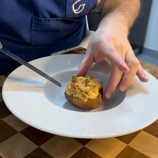 Pesche crumble