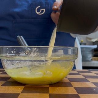La base della chantilly salata pronta per la cottura