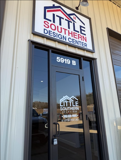 Entrance to ITA Southlie Design Center with glass door and sign above, suite 5919 B