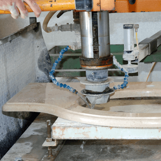 realization of bathroom top in natural stone