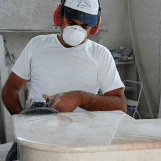 stonemason at work