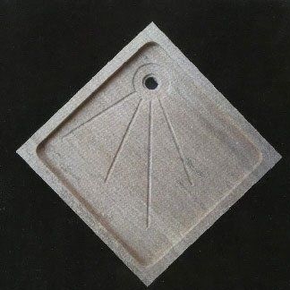 light gray square shower tray