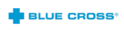 A blue cross logo on a white background