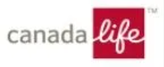 A canada life logo with a red square in the middle