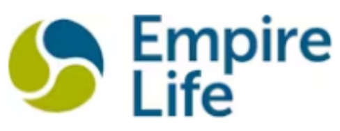A blue and green logo for empire life