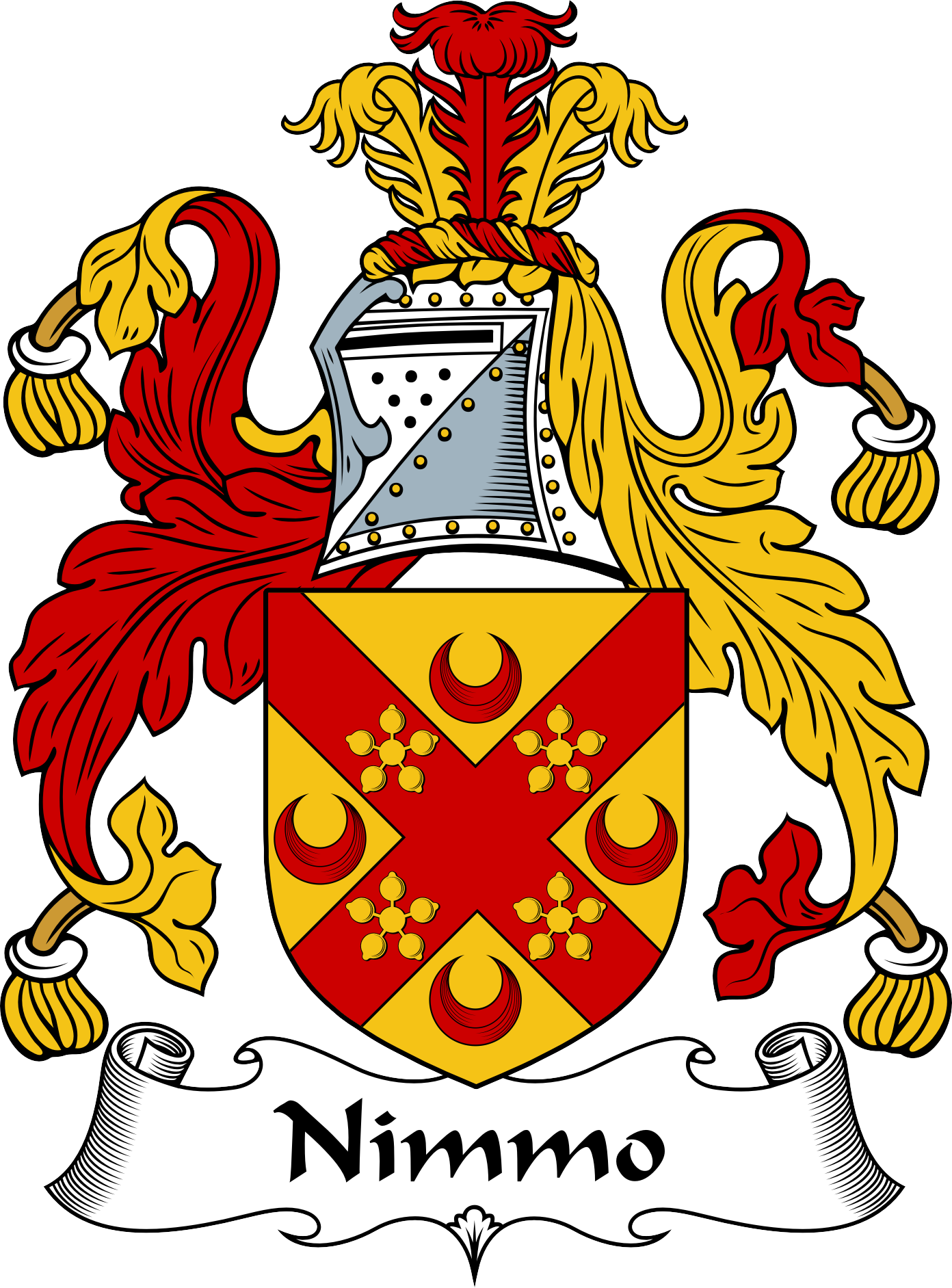 A coat of arms for the family name nimmo