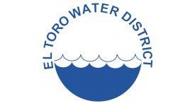 El Toro Water District logo: blue water wave graphic inside a blue circle with text 