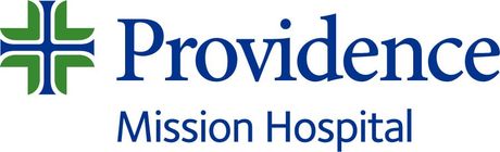Providence Mission Hospital logo with a green and blue cross symbol and text.
