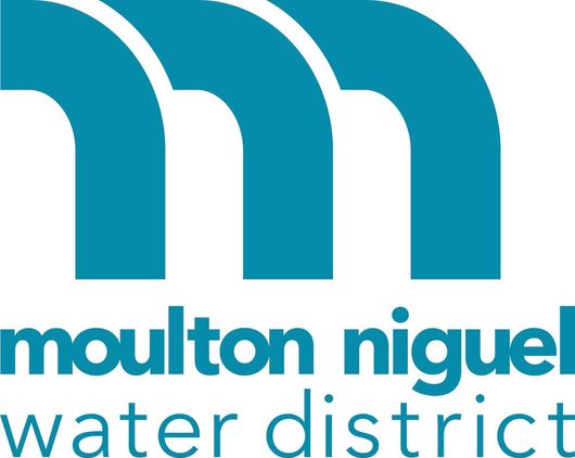 Teal logo of the Moulton Niguel Water District: three stacked, curved arches above text.