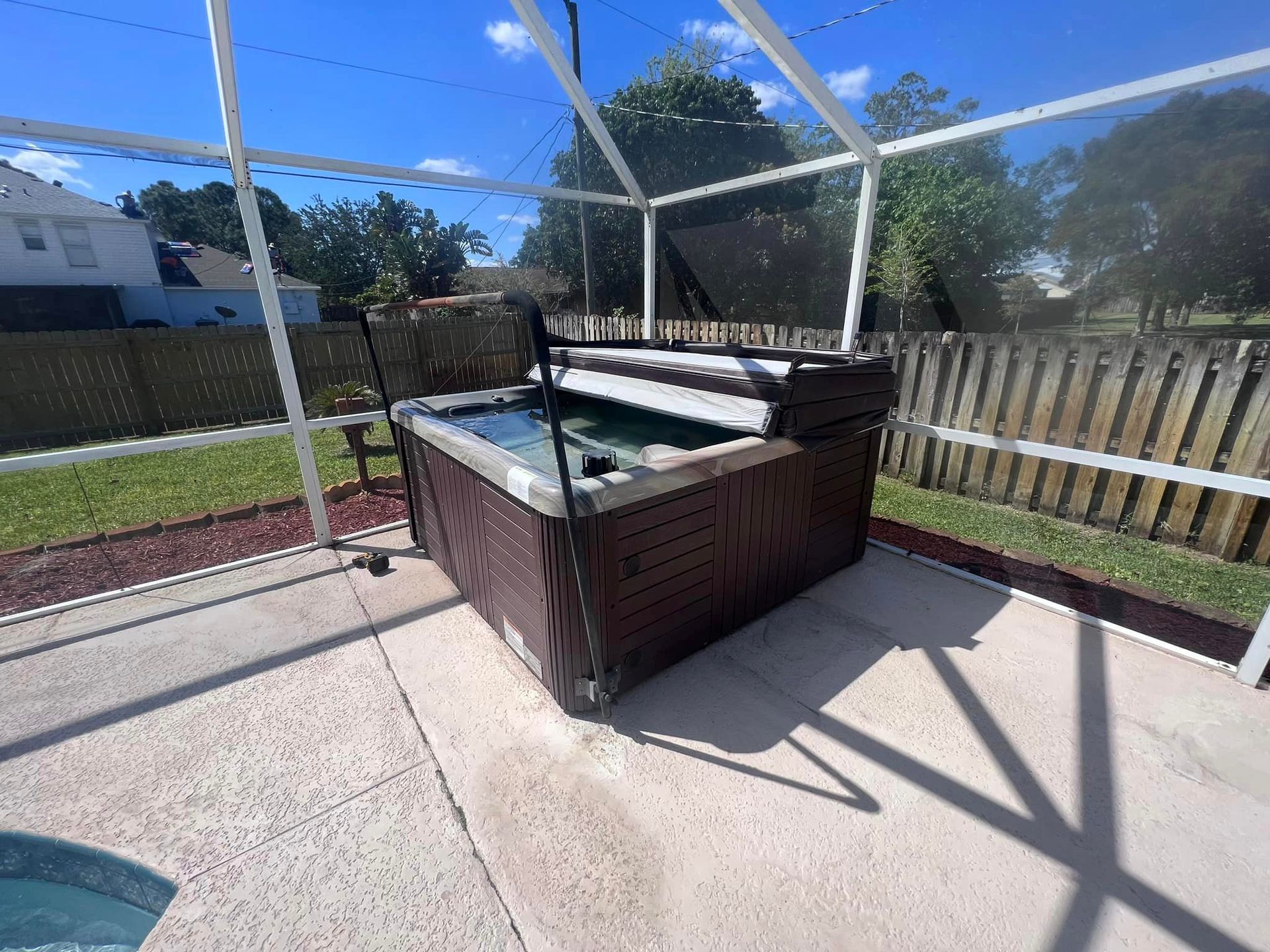 Hot Tub Before Removal