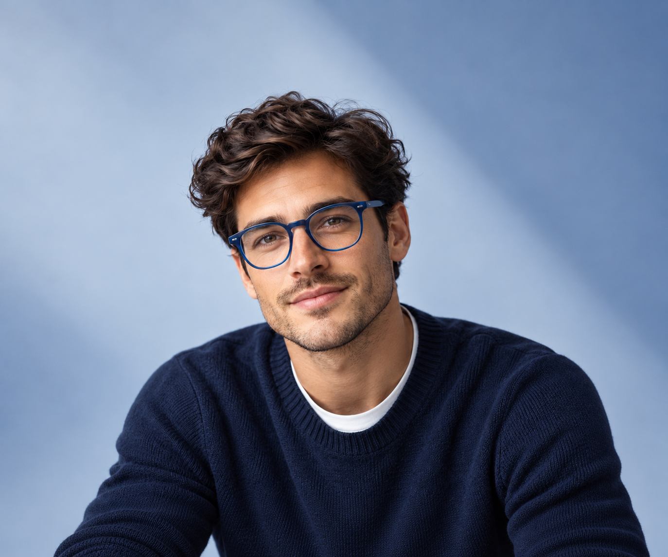 person wearing glasses
