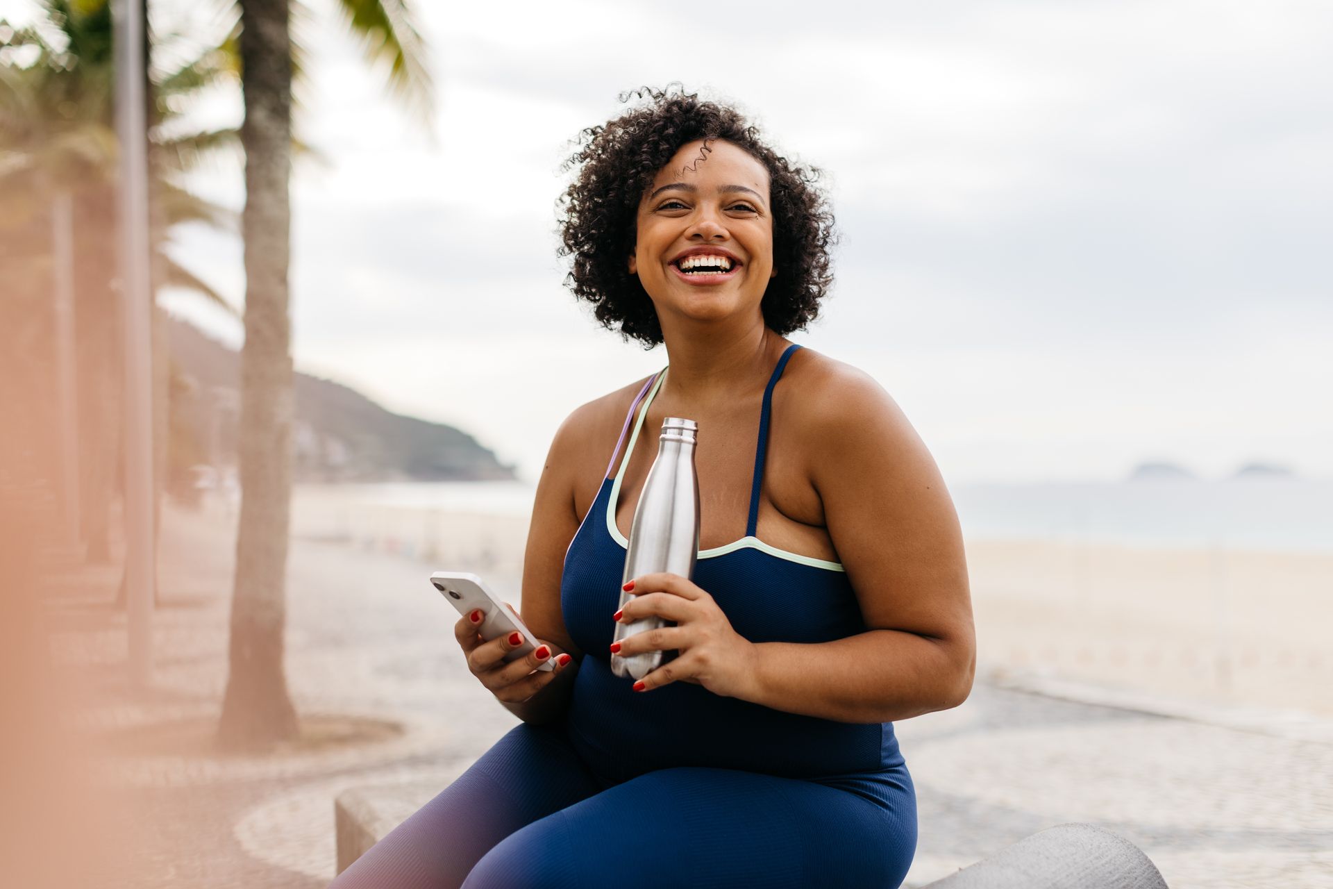 Woman drinking water