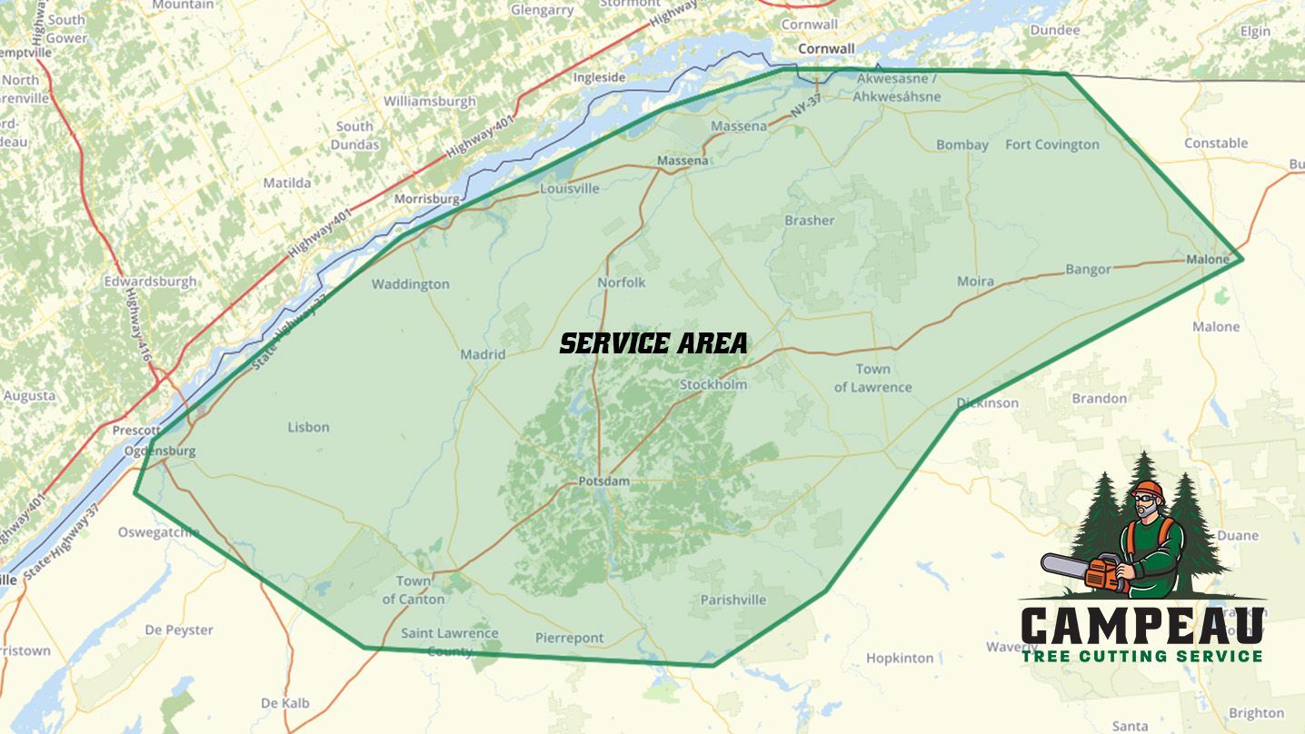 View Campeau Tree Service area map 