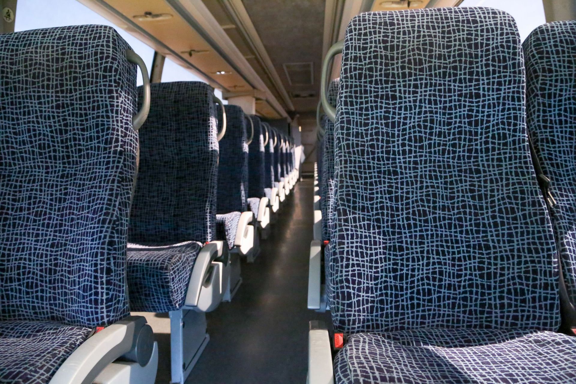Premium San Diego charter bus interior for events