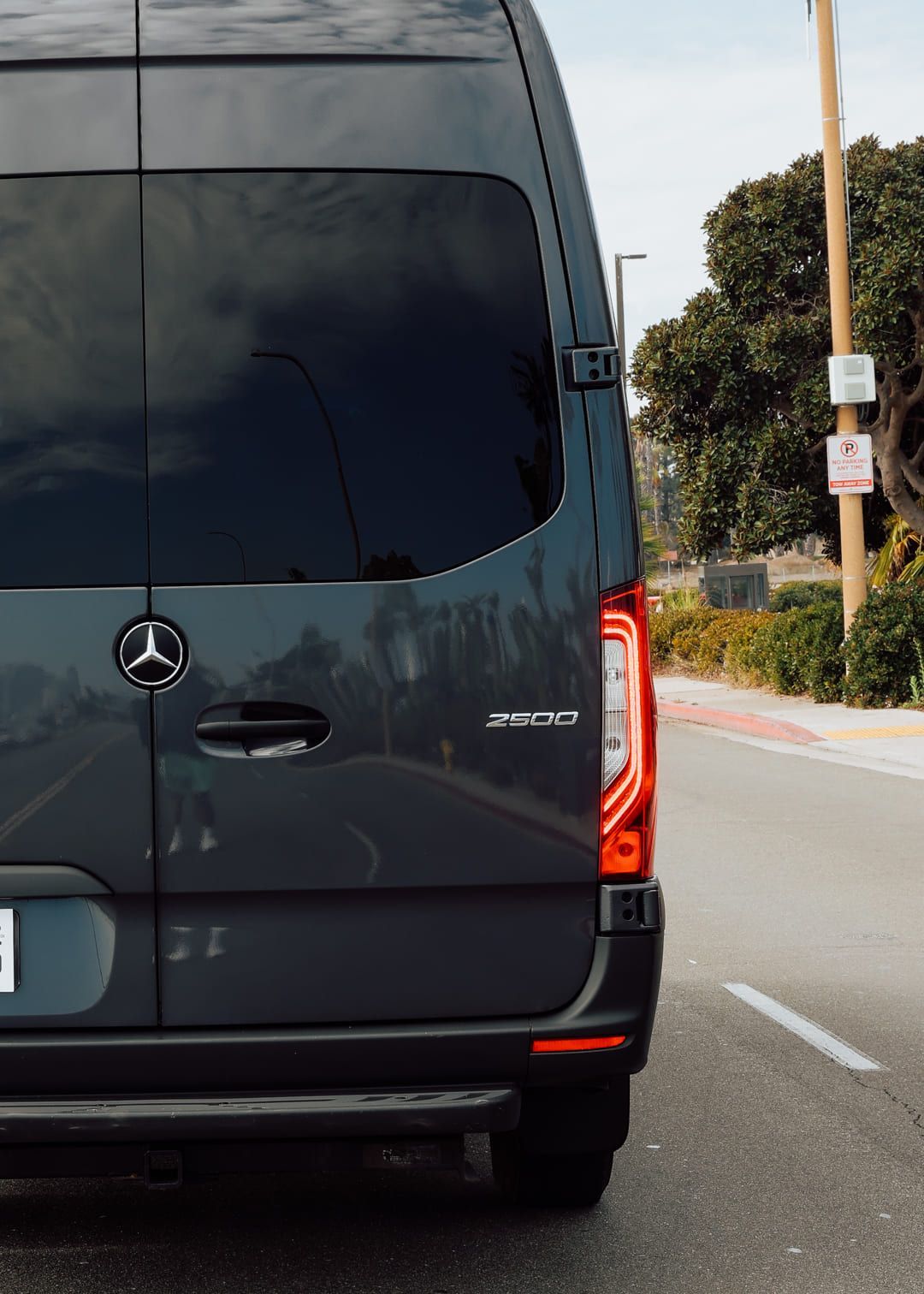 Sprinter van transporting group to destination in San Diego
