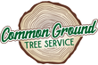 Common Ground Tree Service logo with a tree-ring cross section in brown, green, and white