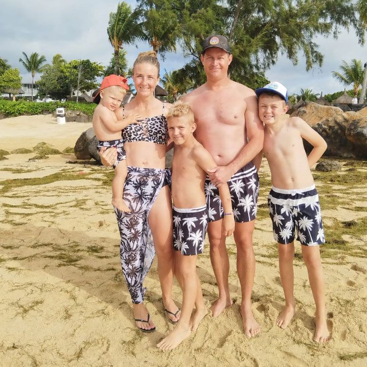 Family enjoying a beach holiday