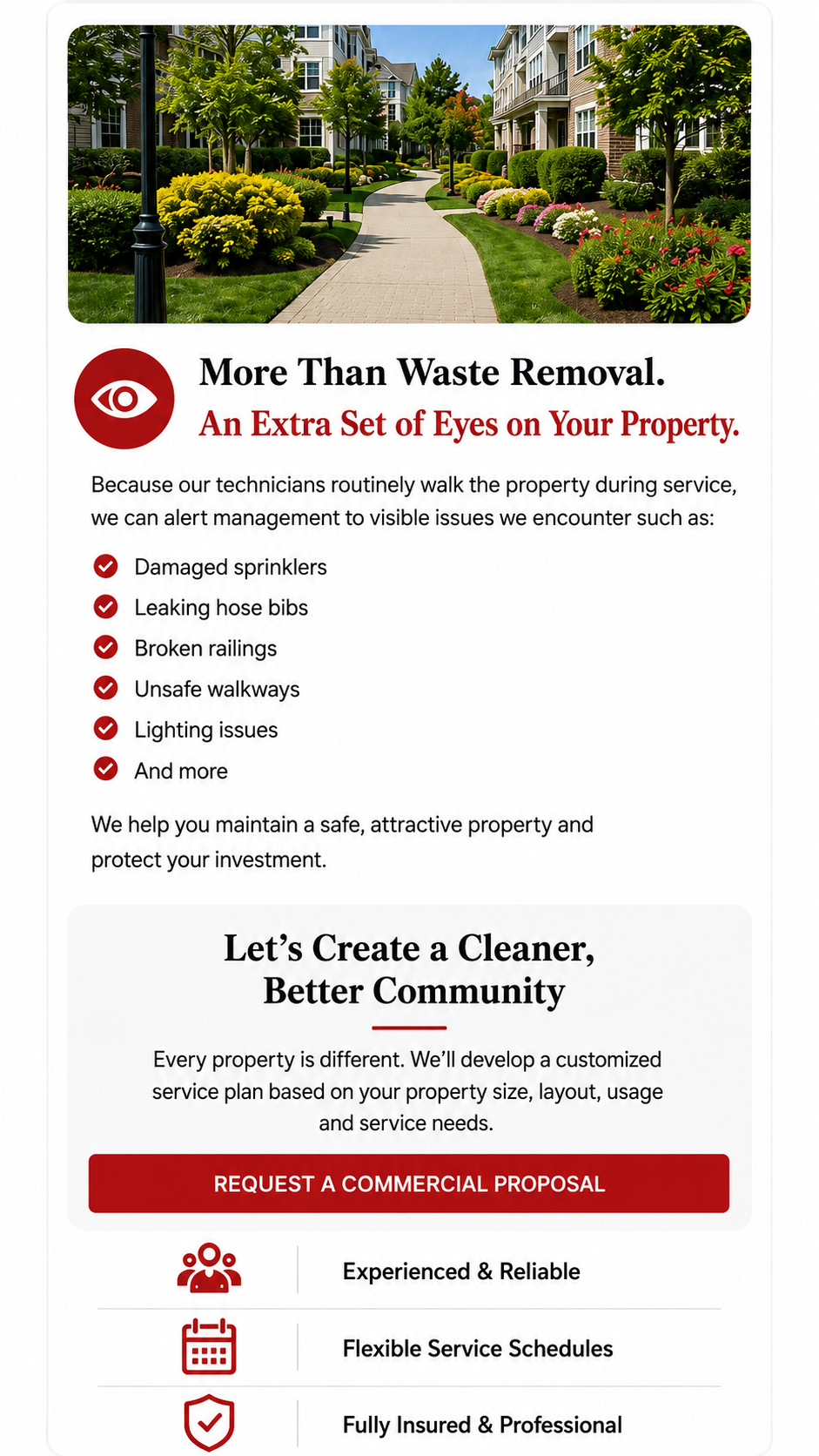 Commercial pet waste service and property monitoring in Nassau County