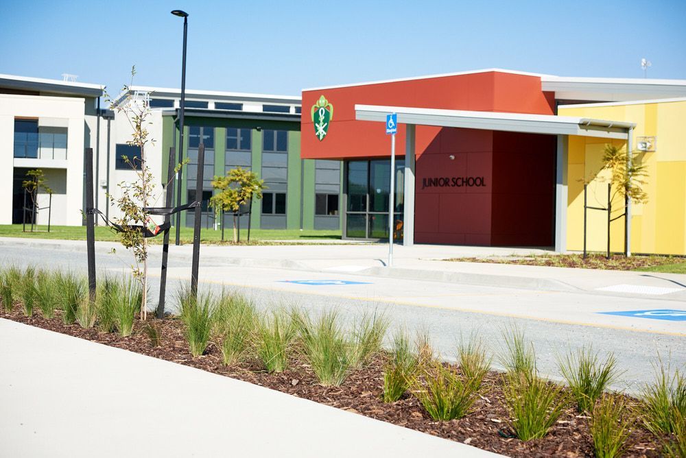A View of a Modern School Entrance — Quarrell Civil Construction In Congupna, VIC