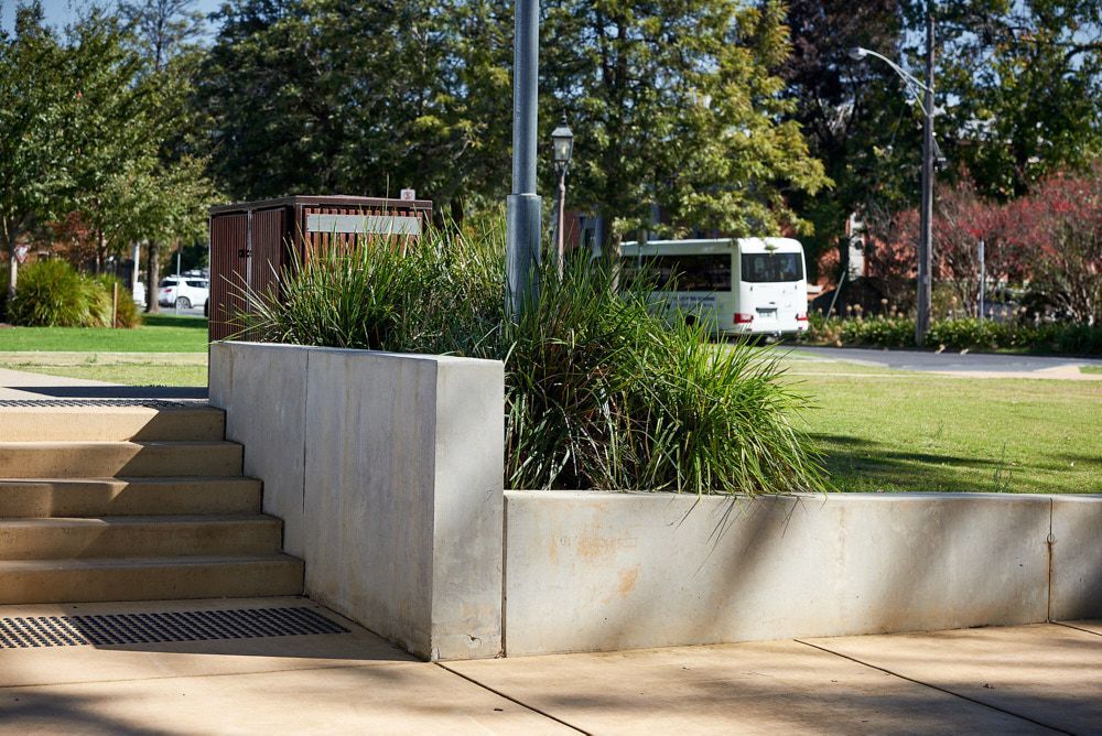Concrete Steps Leading to a Park Area With a Low Retaining Wall — Quarrell Civil Construction In Congupna, VIC