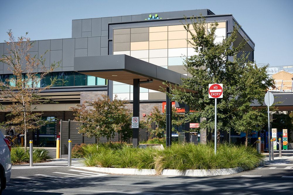Modern Hospital Entrance With a Canopy — Quarrell Civil Construction In Congupna, VIC