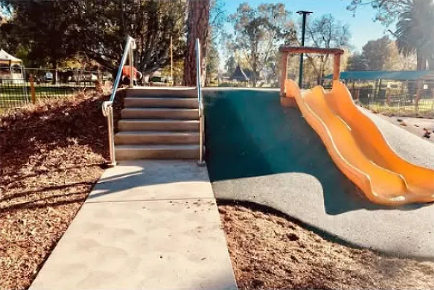 Concrete Stair s and Footpath In A Playground — Quarrell Civil Construction In Yarrawonga, VIC
