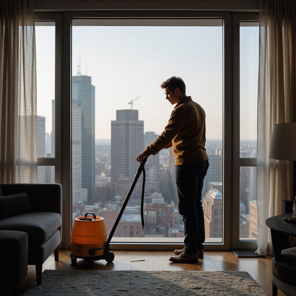 Professional carpet cleaning in a Greater Boston high-rise condo