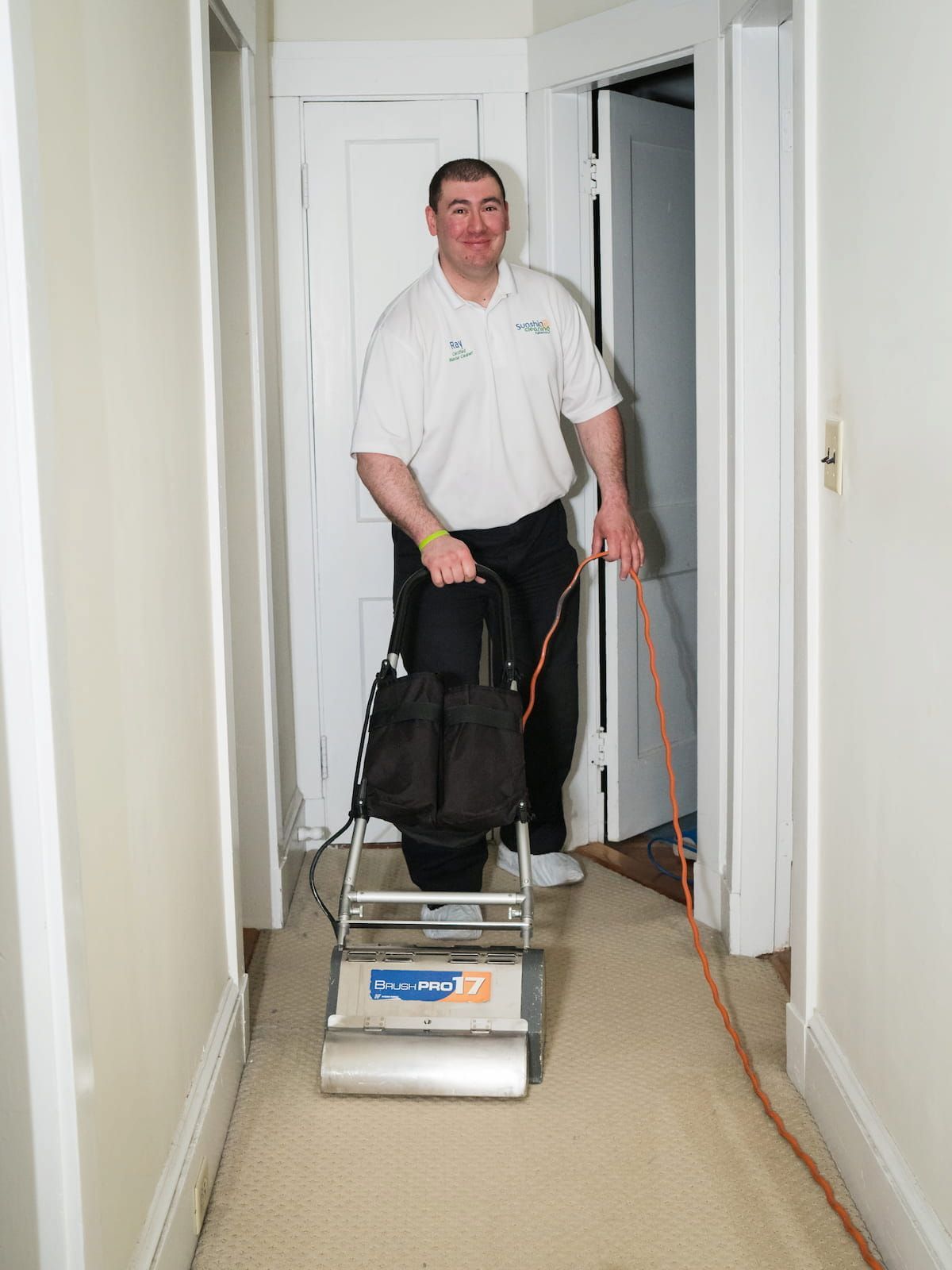 Ray DeMeo, owner of Sunshine Cleaning Systems, in Waltham, Massachusetts.
