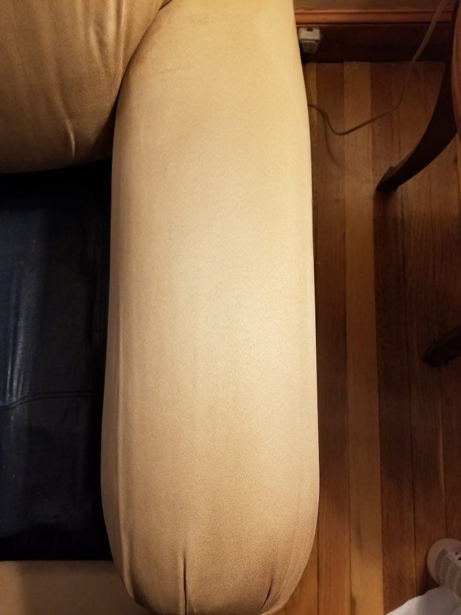 Sofa arm after cleaning, Westwood MA