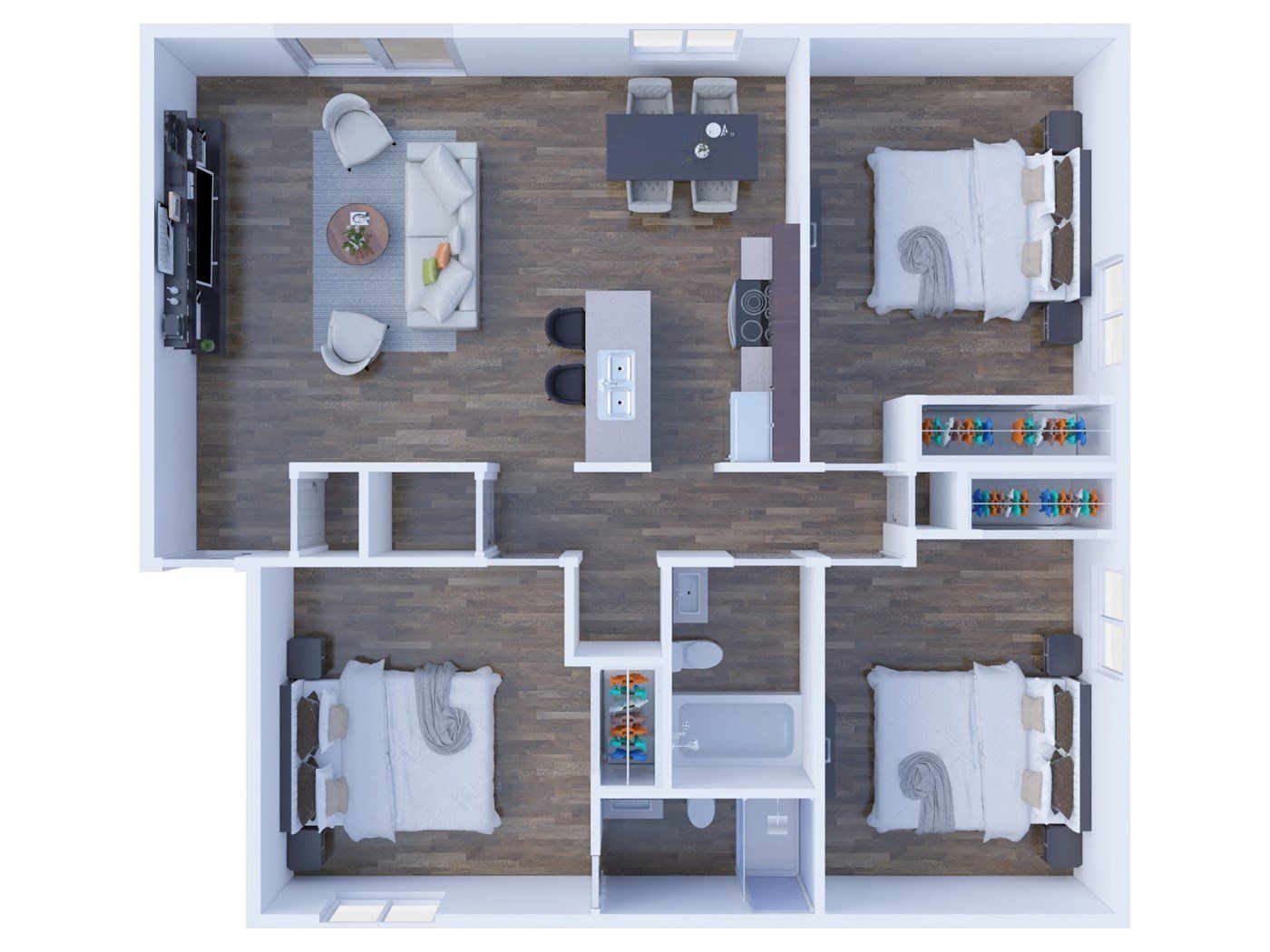 Beaumont Floor Plan - 3 Bed, 2 Bath